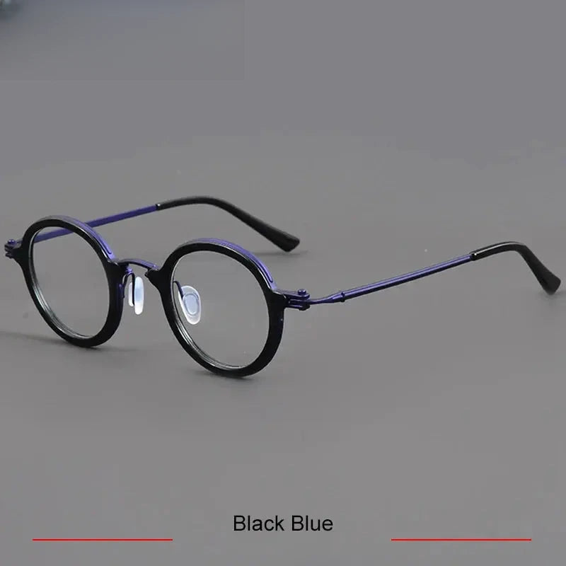 Women's Round Full Rim Titanium Prescription Glasses 75899 — view 5 | Rx Spectacle