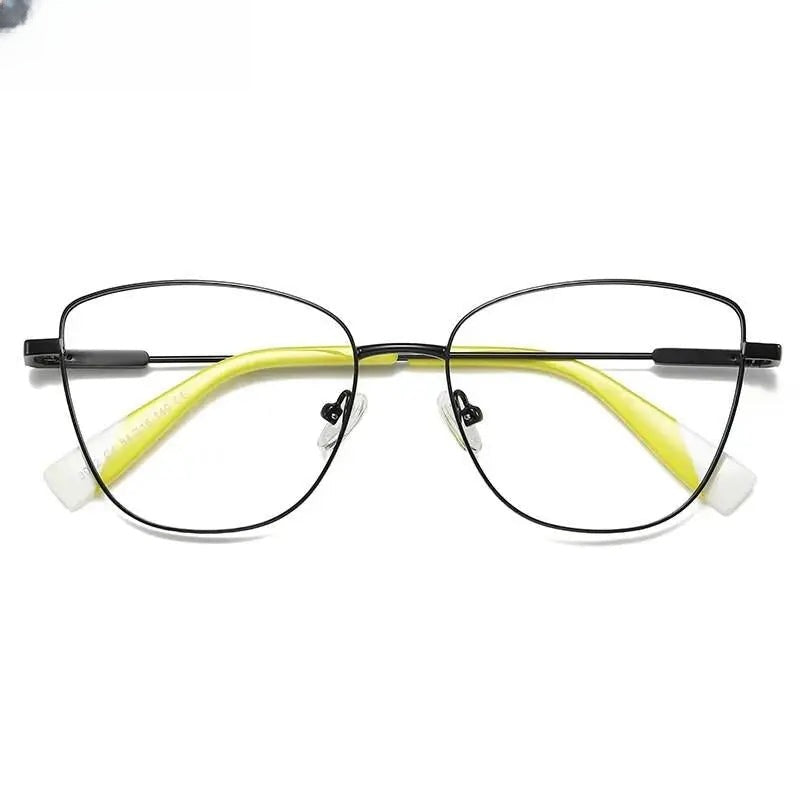 Women's Cat Eye Full Rim Stainless Steel Reading Glasses 3032 — view 9 | Rx Spectacle