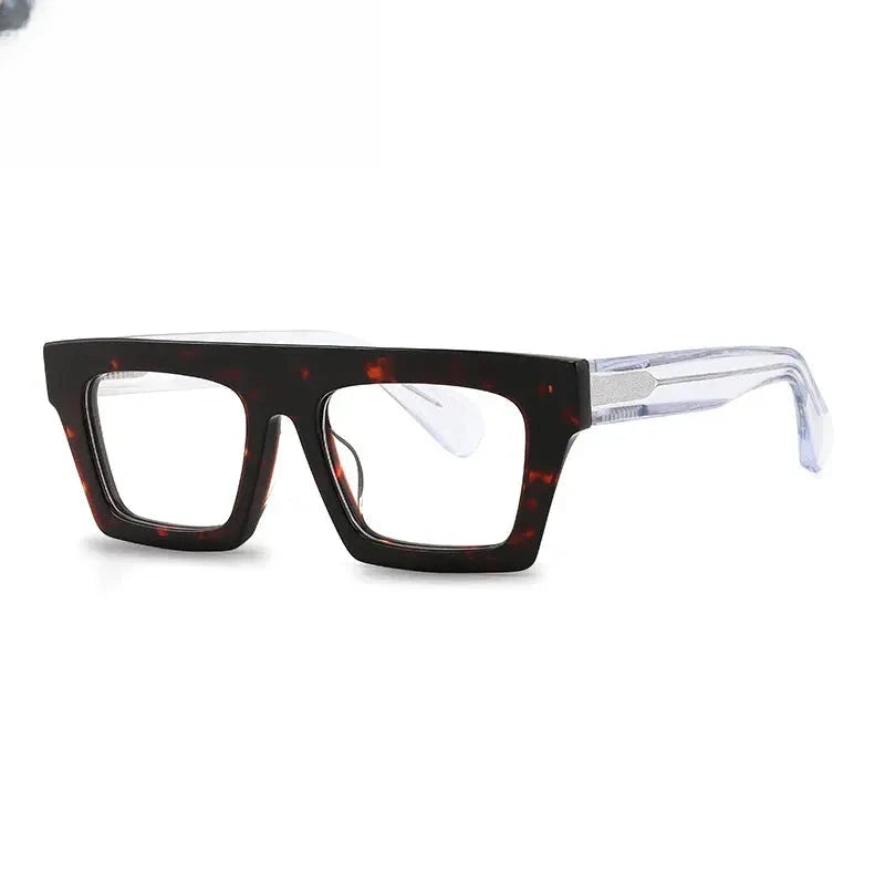 Unisex Square Full Rim Acetate Prescription Glasses Gxyj-1176 — view 8 | Rx Spectacle