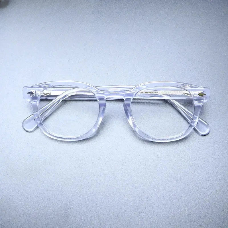 Unisex Round Full Rim Acetate Clip-On Prescription Glasses 1237 — view 7 | Rx Spectacle