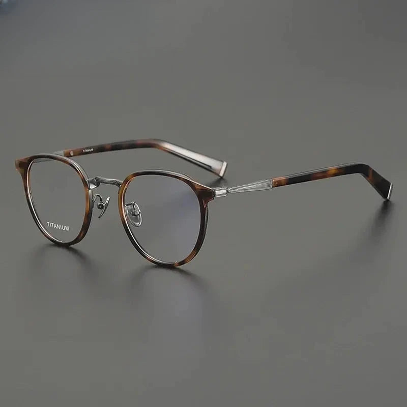 Women's Oval Full Rim Titanium Prescription Glasses Gxyj3010 — view 1 | Rx Spectacle