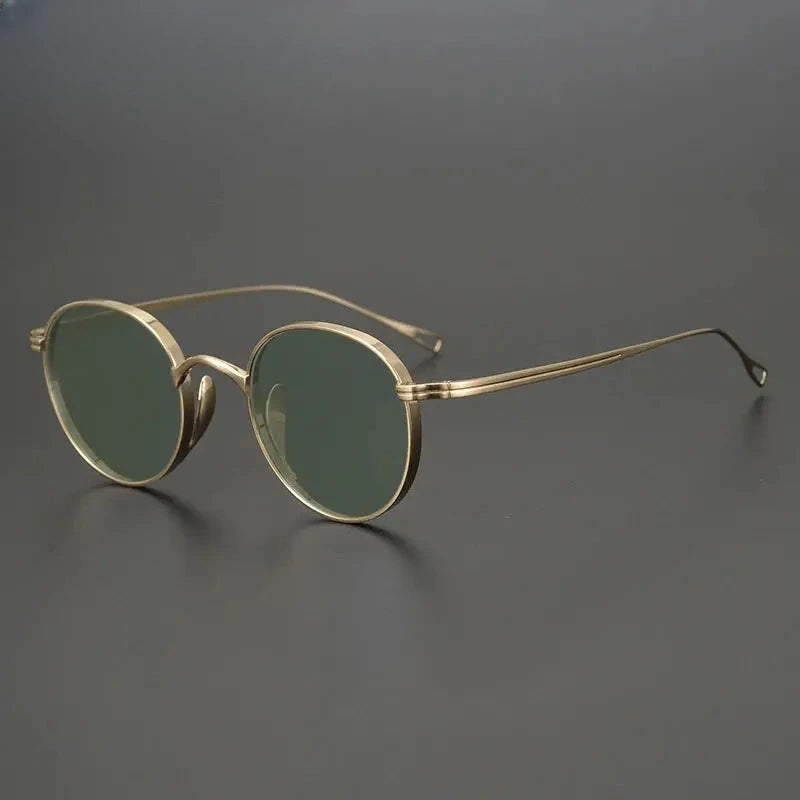Unisex Oval Full Rim Titanium Prescription Glasses 131524 — view 10 | Rx Spectacle