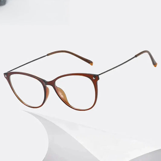Women's Cat Eye Full Rim Titanium Prescription Glasses 882251 — view 1 | Rx Spectacle