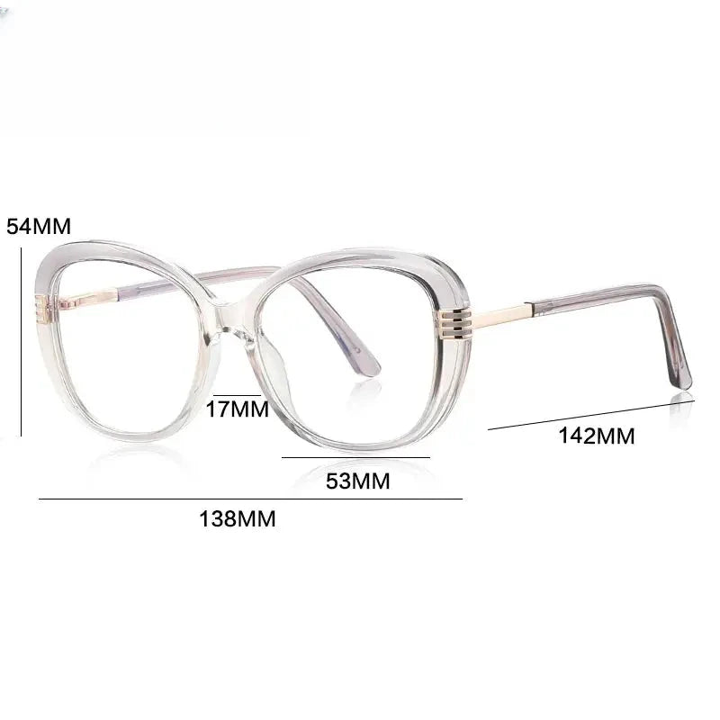 Women's Oval Full Rim Titanium Reading Glasses Gxyj2265 — view 2 | Rx Spectacle