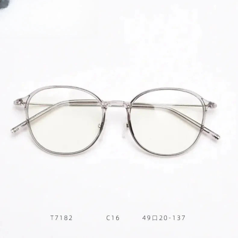 Women's Round Full Rim Titanium Prescription Glasses 718276 — view 9 | Rx Spectacle