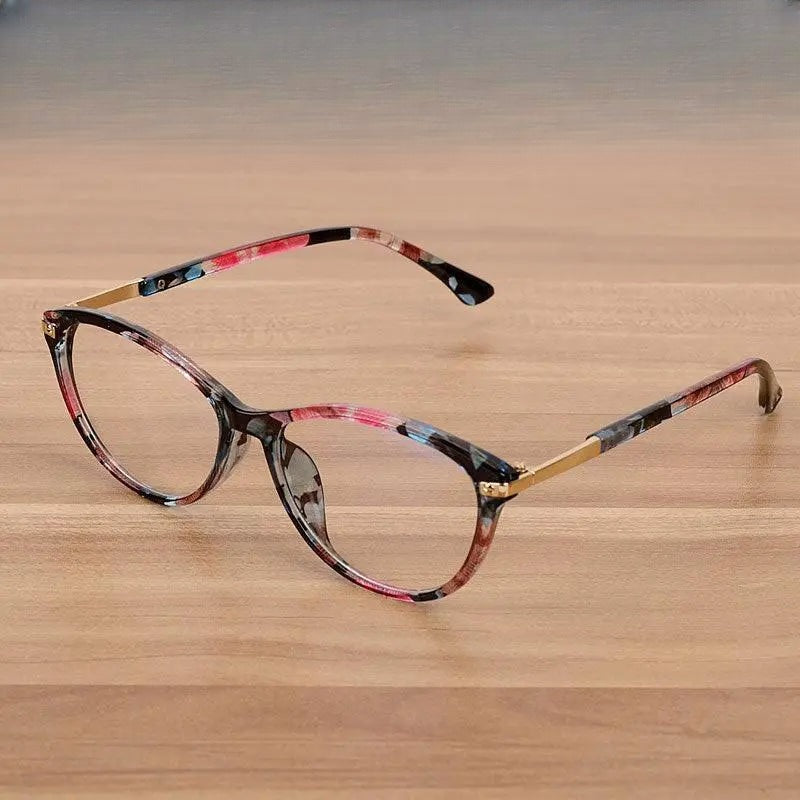Unisex Oval Full Rim Acetate Prescription Glasses C202 — view 1 | Rx Spectacle