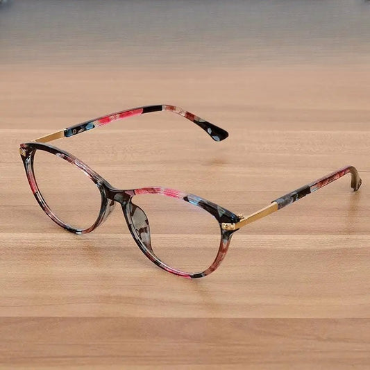Unisex Oval Full Rim Acetate Prescription Glasses C202 — view 1 | Rx Spectacle