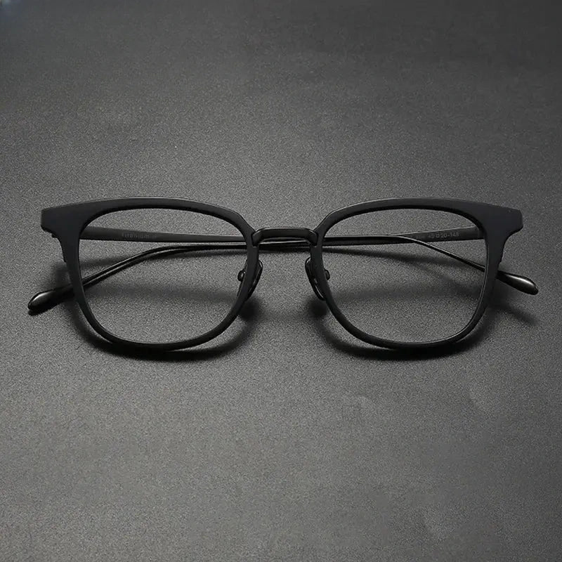 Unisex Square Full Rim Titanium Prescription Glasses 679903 — view 7 | Rx Spectacle
