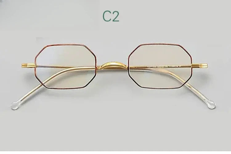 Women's Polygon Full Rim Titanium Prescription Glasses 13532 — view 4 | Rx Spectacle