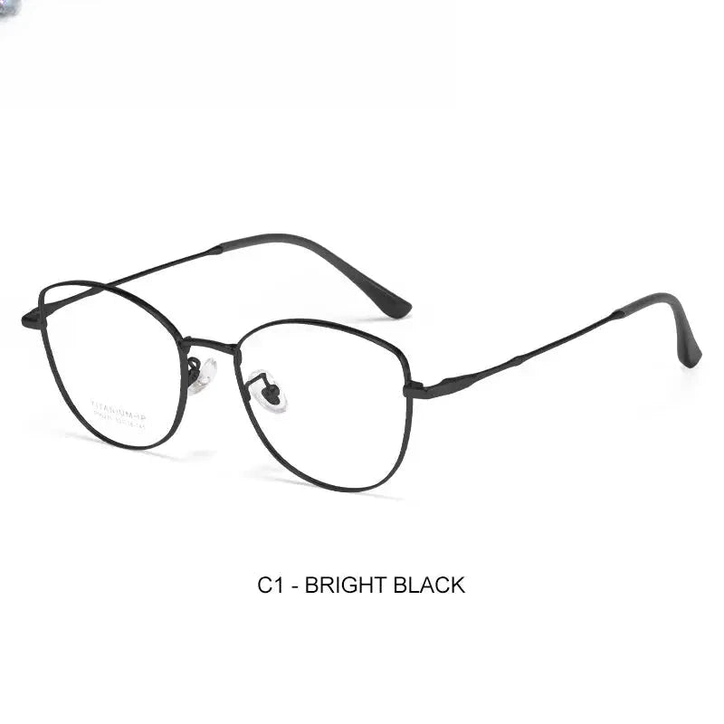 Women's Cat Eye Full Rim Alloy Prescription Glasses 90275 — view 5 | Rx Spectacle