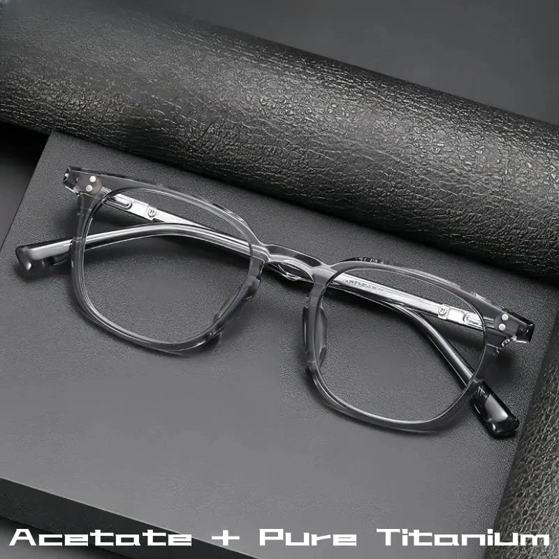 Unisex Square Full Rim Titanium Prescription Glasses 22003 — view 1 | Rx Spectacle