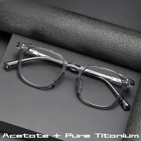 Unisex Square Full Rim Titanium Prescription Glasses 22003 — view 1 | Rx Spectacle