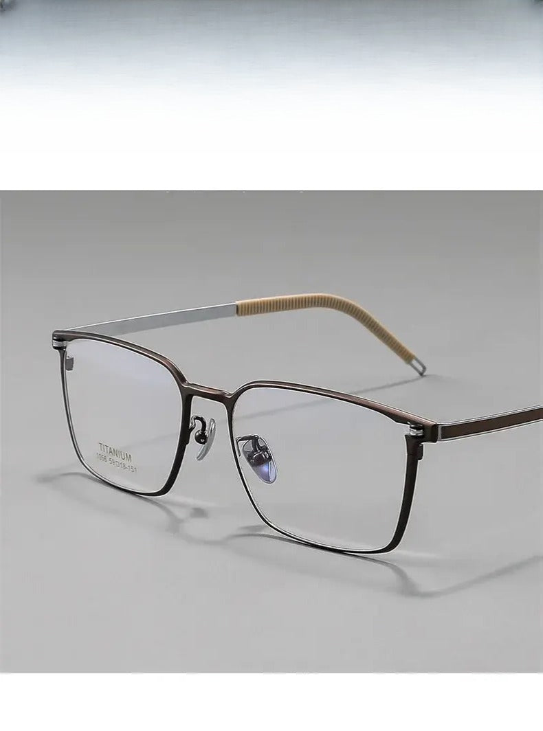 Men's Rectangular Full Rim Titanium Prescription Glasses 105600 — view 1 | Rx Spectacle