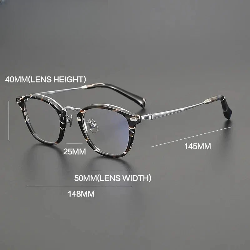 Unisex Square Full Rim Titanium Prescription Glasses Gxyj1539 — view 2 | Rx Spectacle