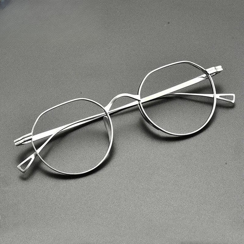 Unisex Oval Full Rim Titanium Prescription Glasses Gxyj832 — view 3 | Rx Spectacle