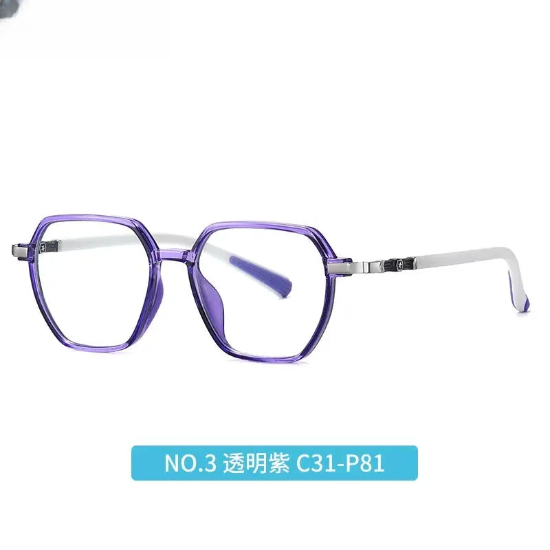 Unisex Polygon Full Rim Titanium Prescription Glasses 5127 — view 10 | Rx Spectacle