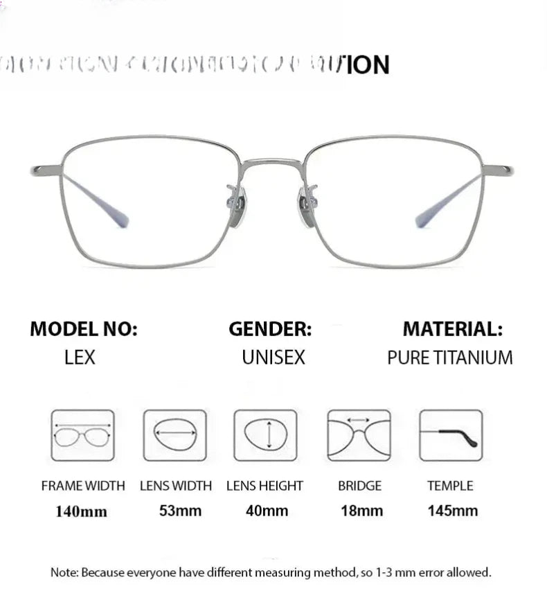 Men's Polygon Full Rim Titanium Prescription Glasses 40140 — view 2 | Rx Spectacle