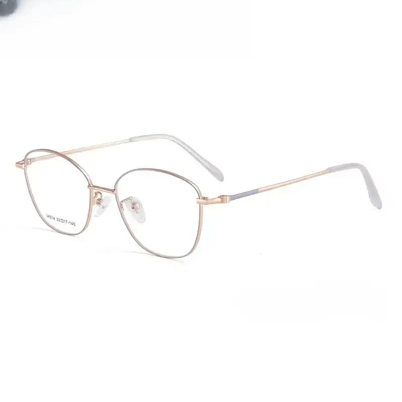 Women's Cat Eye Full Rim Alloy Prescription Glasses 634874 — view 4 | Rx Spectacle