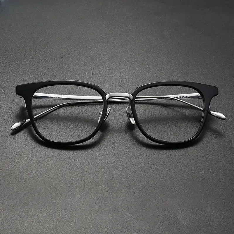 Unisex Square Full Rim Titanium Prescription Glasses 679903 — view 5 | Rx Spectacle