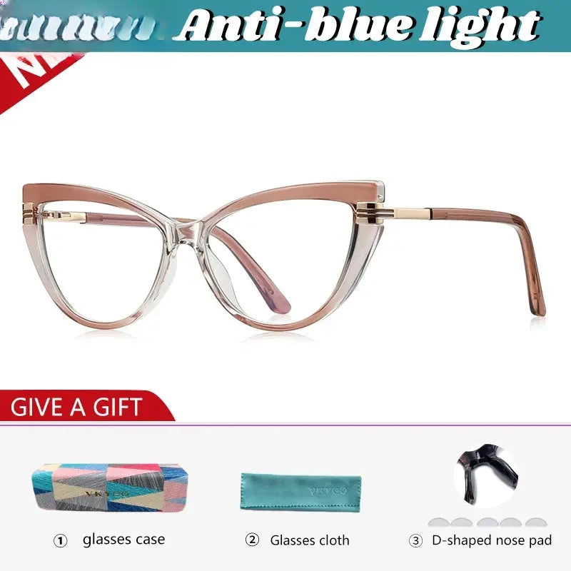 Women's Cat Eye Full Rim TR90 Reading Glasses 392264 — view 4 | Rx Spectacle