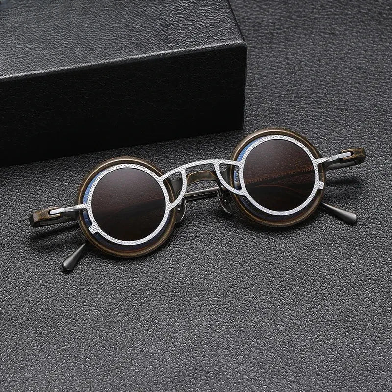 Unisex Round Full Rim Titanium Clip-On Prescription Glasses 1491 — view 1 | Rx Spectacle