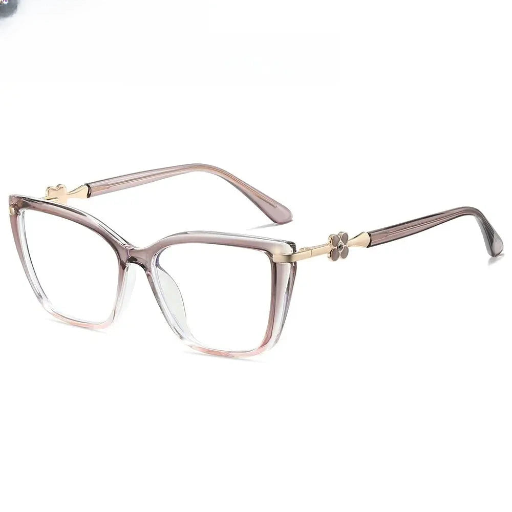 Women's Butterfly Full Rim Titanium Prescription Glasses 783004 — view 6 | Rx Spectacle