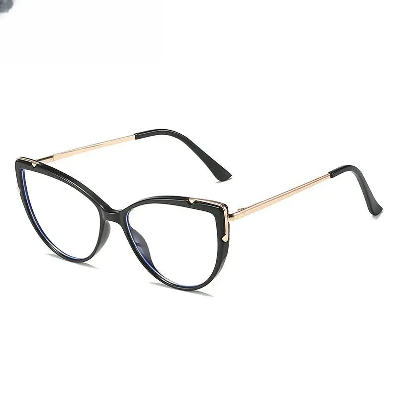 Women's Cat Eye Full Rim Titanium Prescription Glasses 415005 — view 4 | Rx Spectacle