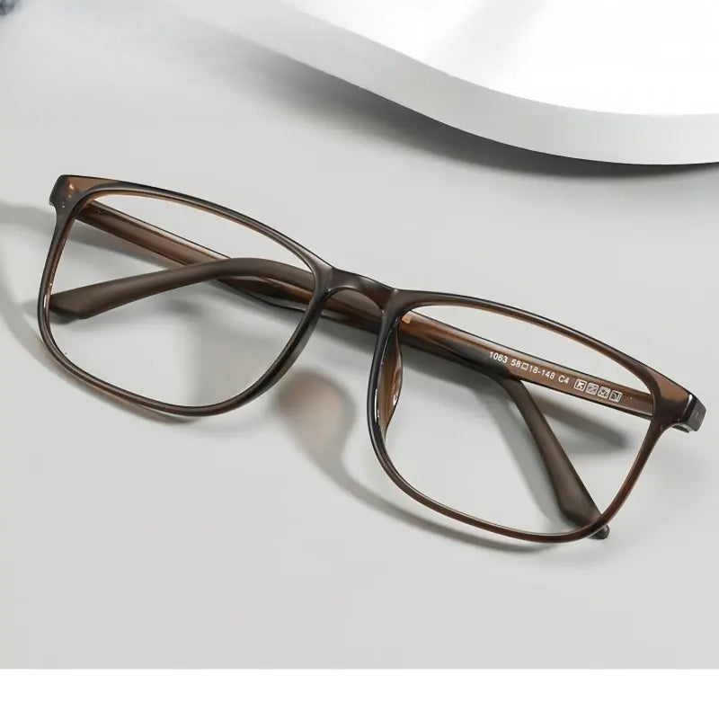 Men's Square Full Rim Stainless Steel Oversized Prescription Glasses 361063 — view 1 | Rx Spectacle