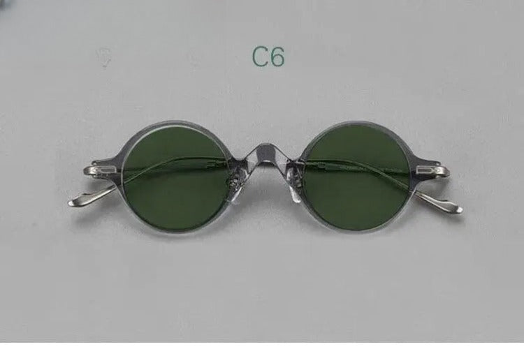 Unisex Round Full Rim Titanium Prescription Glasses 4128B — view 12 | Rx Spectacle
