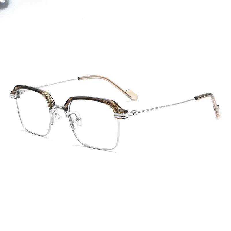 Unisex Polygon Full Rim Titanium Prescription Glasses 181094 — view 3 | Rx Spectacle