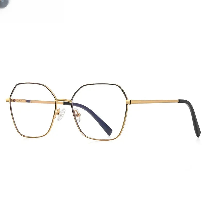 Women's Polygon Full Rim Stainless Steel Reading Glasses 3090 — view 7 | Rx Spectacle