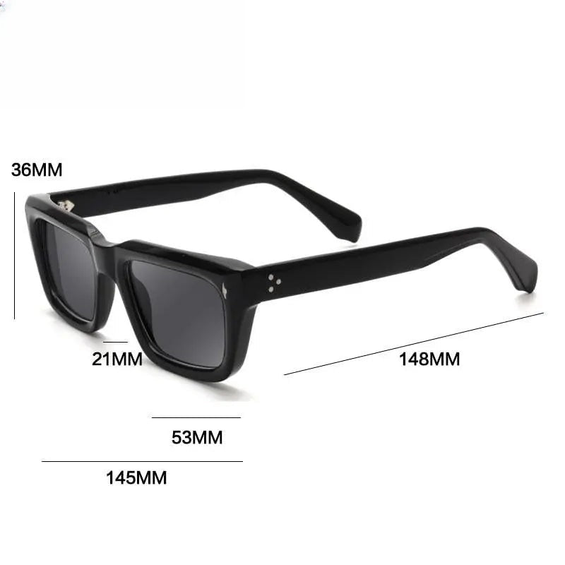 Men's Square Full Rim Acetate Prescription Glasses Tyj68 — view 4 | Rx Spectacle