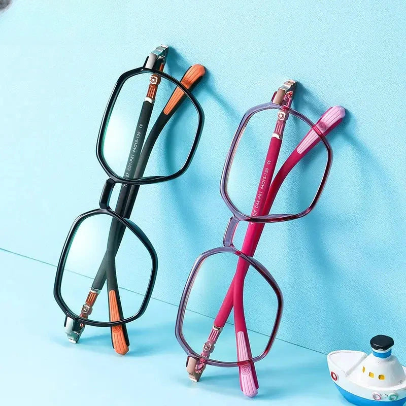 Unisex Polygon Full Rim Titanium Prescription Glasses 5127 — view 1 | Rx Spectacle
