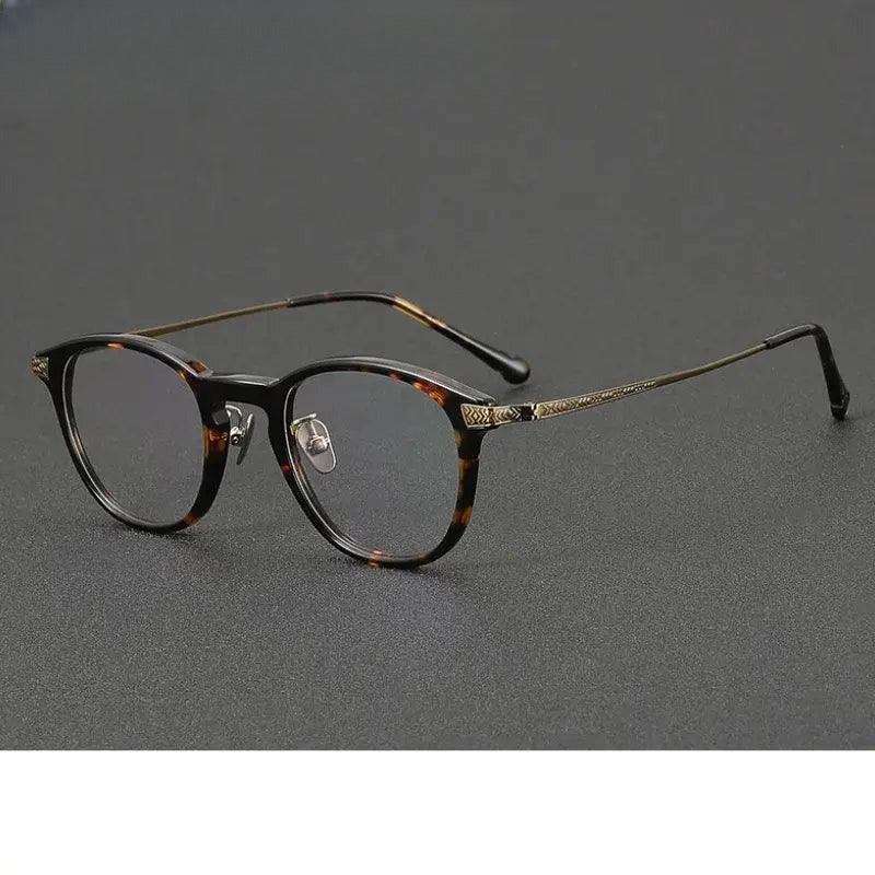 Women's Round Full Rim Titanium Prescription Glasses 722401 — view 1 | Rx Spectacle