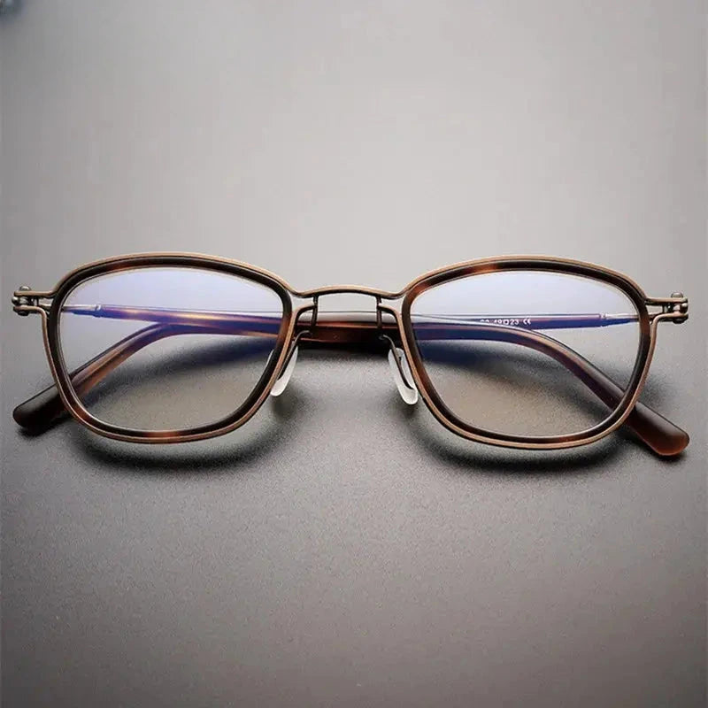 Unisex Square Full Rim Titanium Prescription Glasses 795861 — view 1 | Rx Spectacle