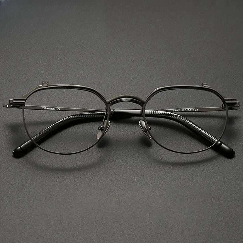 Unisex Oval Full Rim Titanium Prescription Glasses 629400 — view 1 | Rx Spectacle