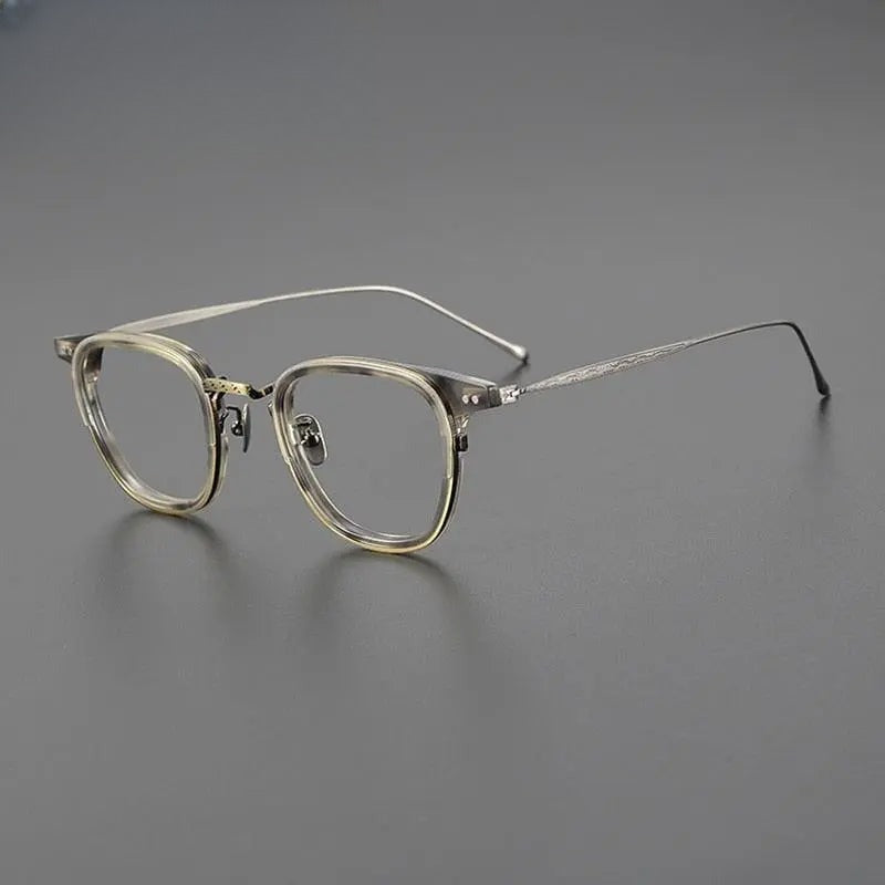 Unisex Square Full Rim Titanium Prescription Glasses Gxyj1076 — view 7 | Rx Spectacle