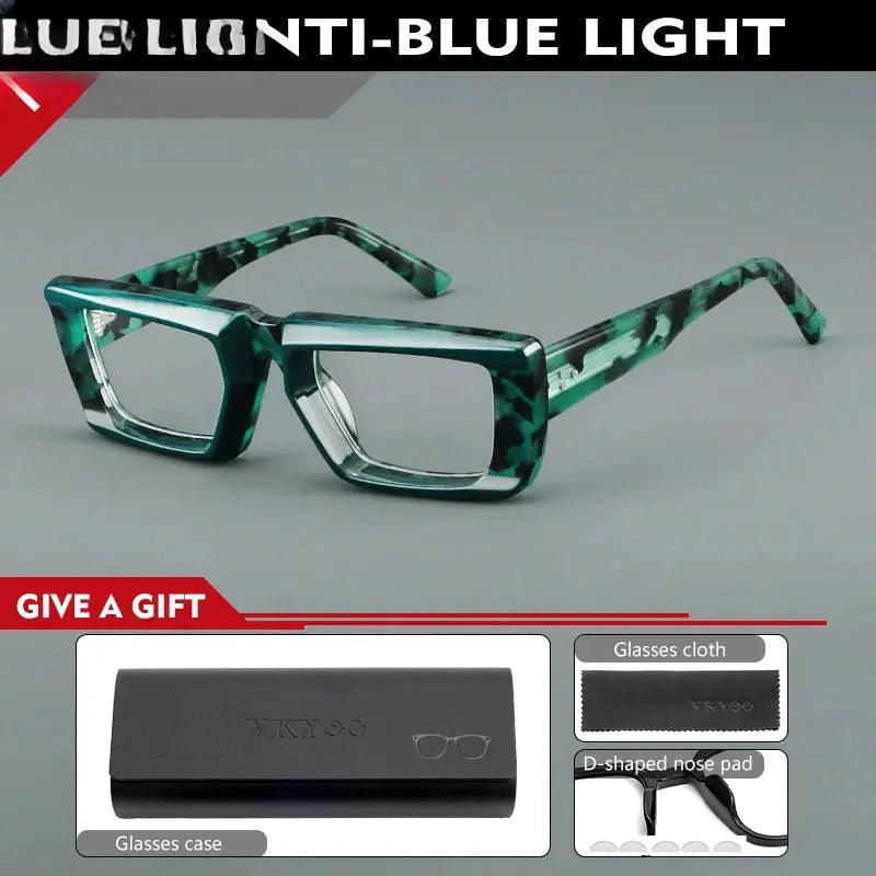 Unisex Browline Full Rim Acetate Reading Glasses 623046 — view 4 | Rx Spectacle