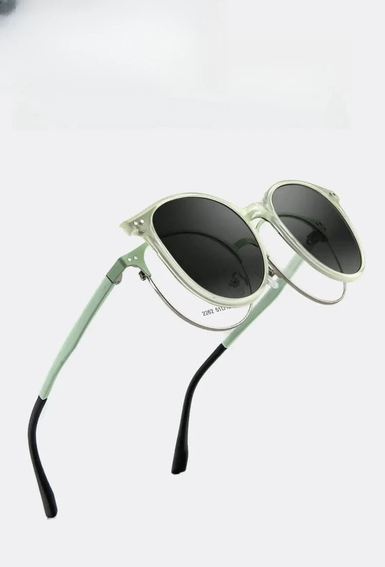 Women's Oval Full Rim TR90 Clip-On Prescription Glasses 2262 — view 1 | Rx Spectacle