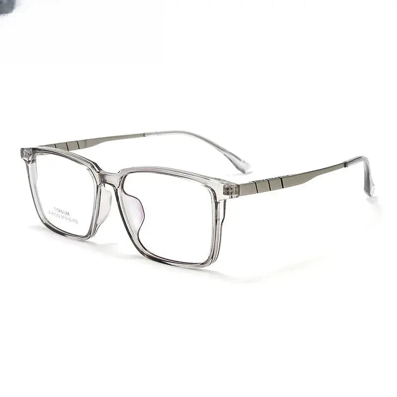 Unisex Square Full Rim Titanium Prescription Glasses 61012 — view 3 | Rx Spectacle