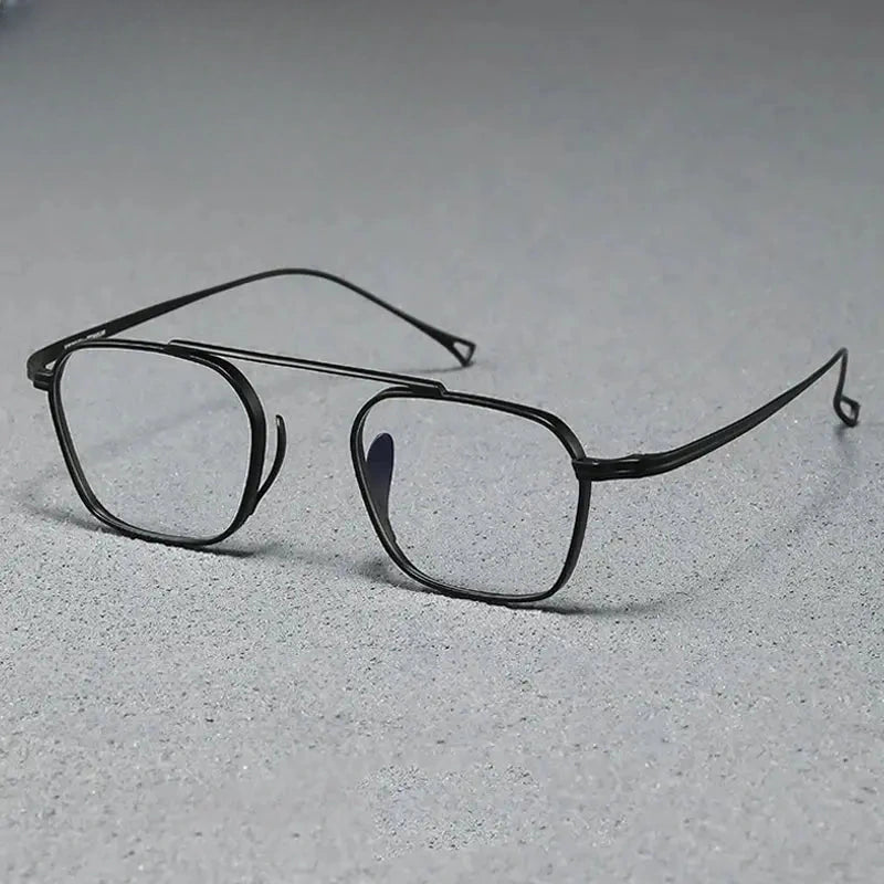 Unisex Square Full Rim Titanium Prescription Glasses 889501 — view 3 | Rx Spectacle