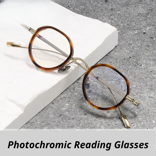 Women's Oval Full Rim Titanium Flat Top Reading Glasses 56079 — view 1 | Rx Spectacle