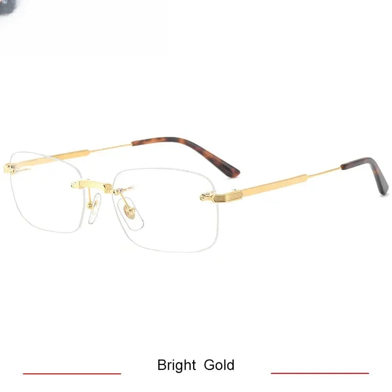Women's Square Rimless Titanium Prescription Glasses 310349 — view 5 | Rx Spectacle