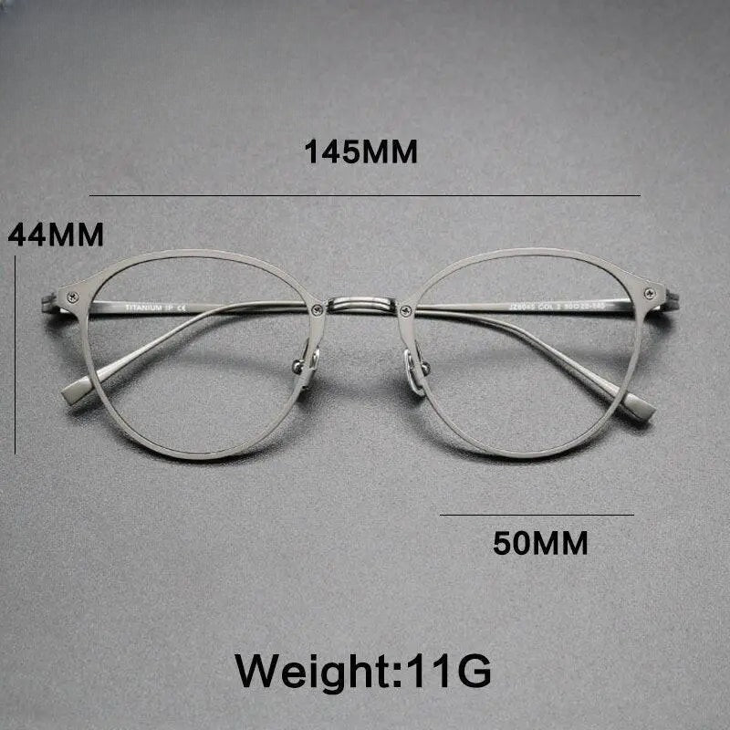 Unisex Square Full Rim Titanium Prescription Glasses Gxyj574 — view 8 | Rx Spectacle