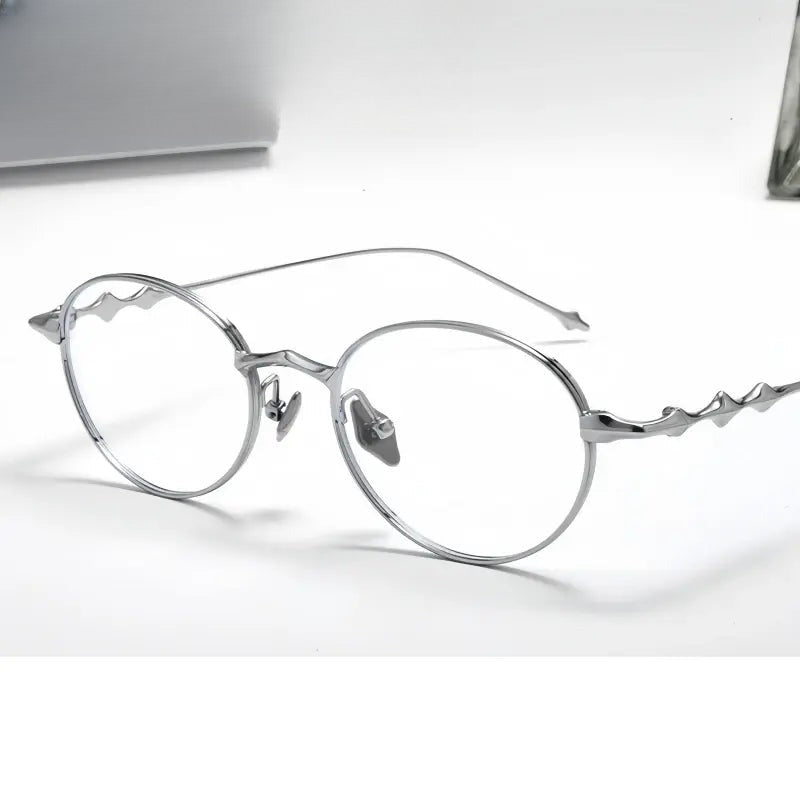 Unisex Round Full Rim Titanium Prescription Glasses 20852 — view 1 | Rx Spectacle