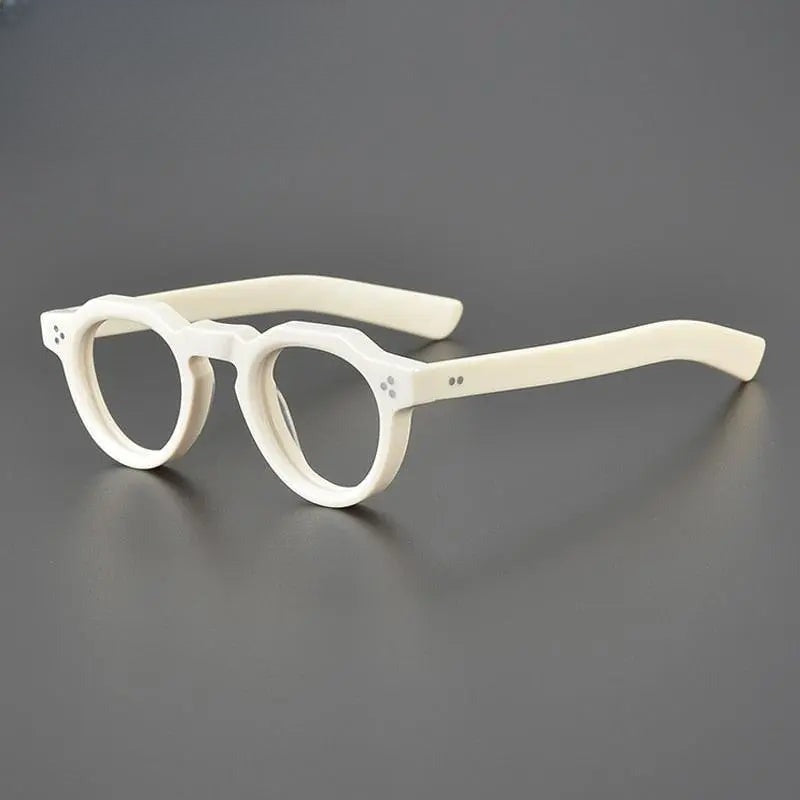 Unisex Round Full Rim Acetate Flat Top Prescription Glasses Gxyj1054 — view 3 | Rx Spectacle