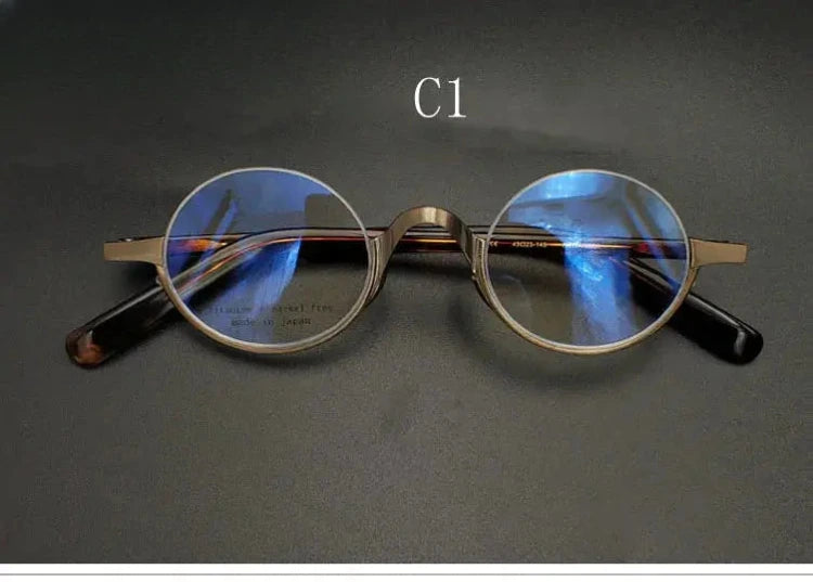 Unisex Oval Semi-Rimless Titanium Prescription Glasses 13838 — view 3 | Rx Spectacle