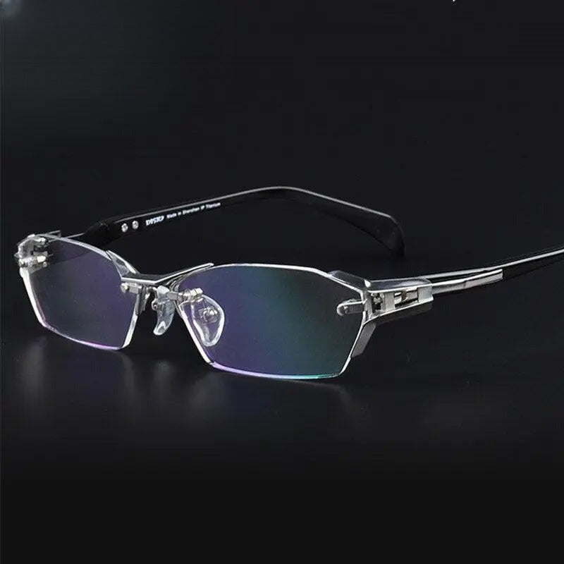 Men's Irregular Rimless Prescription Glasses 1141 — view 1 | Rx Spectacle