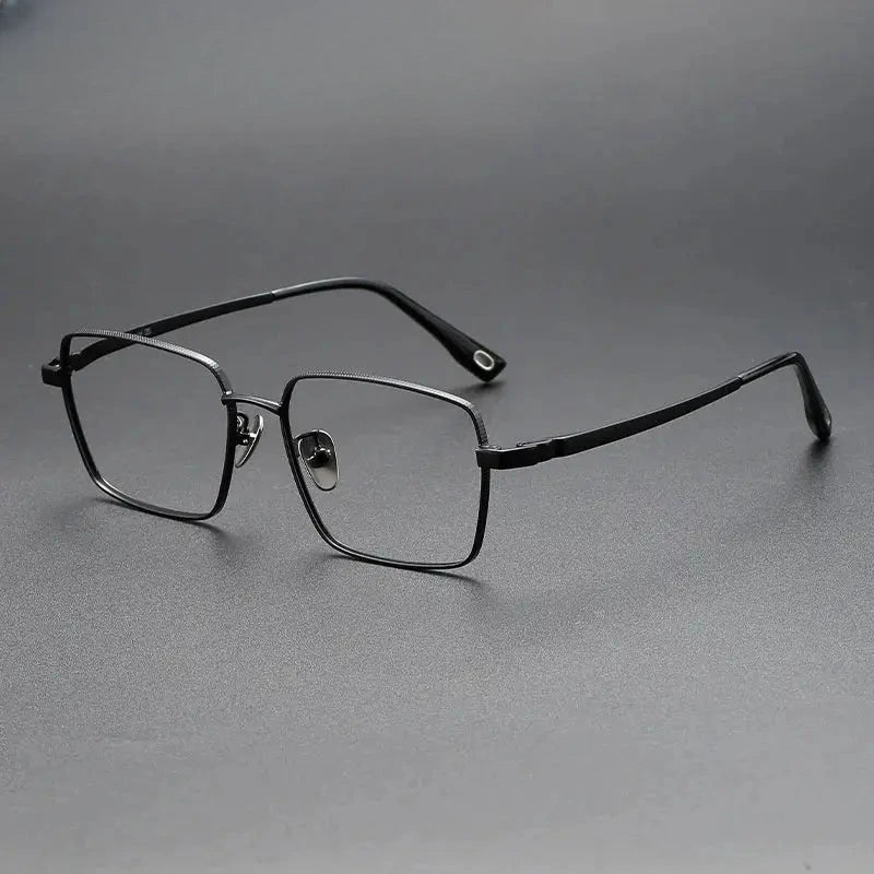 Men's Polygon Full Rim Titanium Prescription Glasses 80927 — view 3 | Rx Spectacle