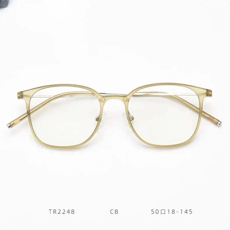 Women's Square Full Rim Titanium Prescription Glasses 92248 — view 5 | Rx Spectacle